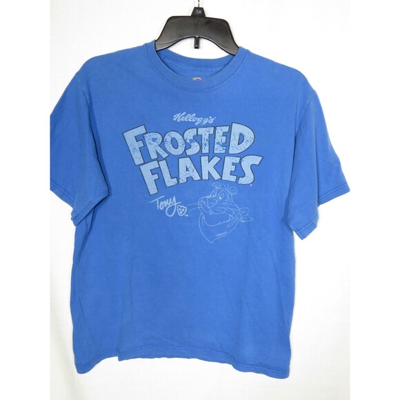 Kellogg's Frosted Flakes Tony The Tiger Blue Tee Shirt Adult Unisex Size Medium - Picture 5 of 11